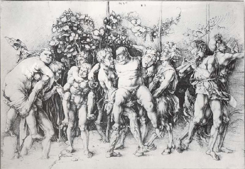 Andrea Mantegna A Bacchanal with silengus oil painting image